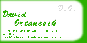 david ortancsik business card